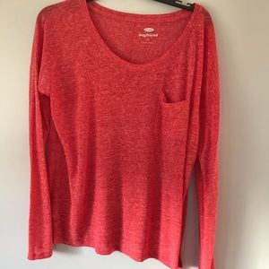 Old navy size m orange boyfriend tee. Gently used